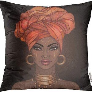Emvency Throw Pillow Covers Decorative Cases African Pretty Girl of Black Woman